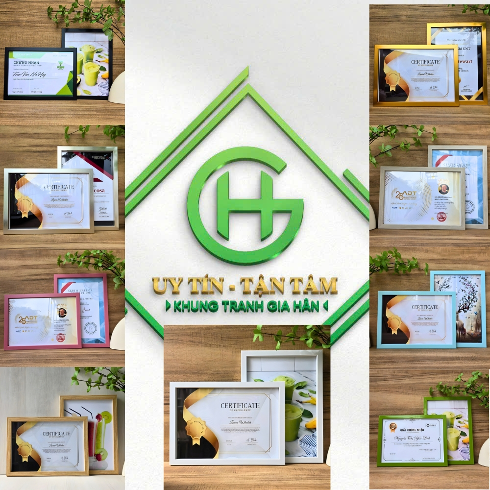 กรอบรูปเพชร 20x30, 30x30, 30x40, 40x50 - พื้นผิวไมกาโปร่งใส