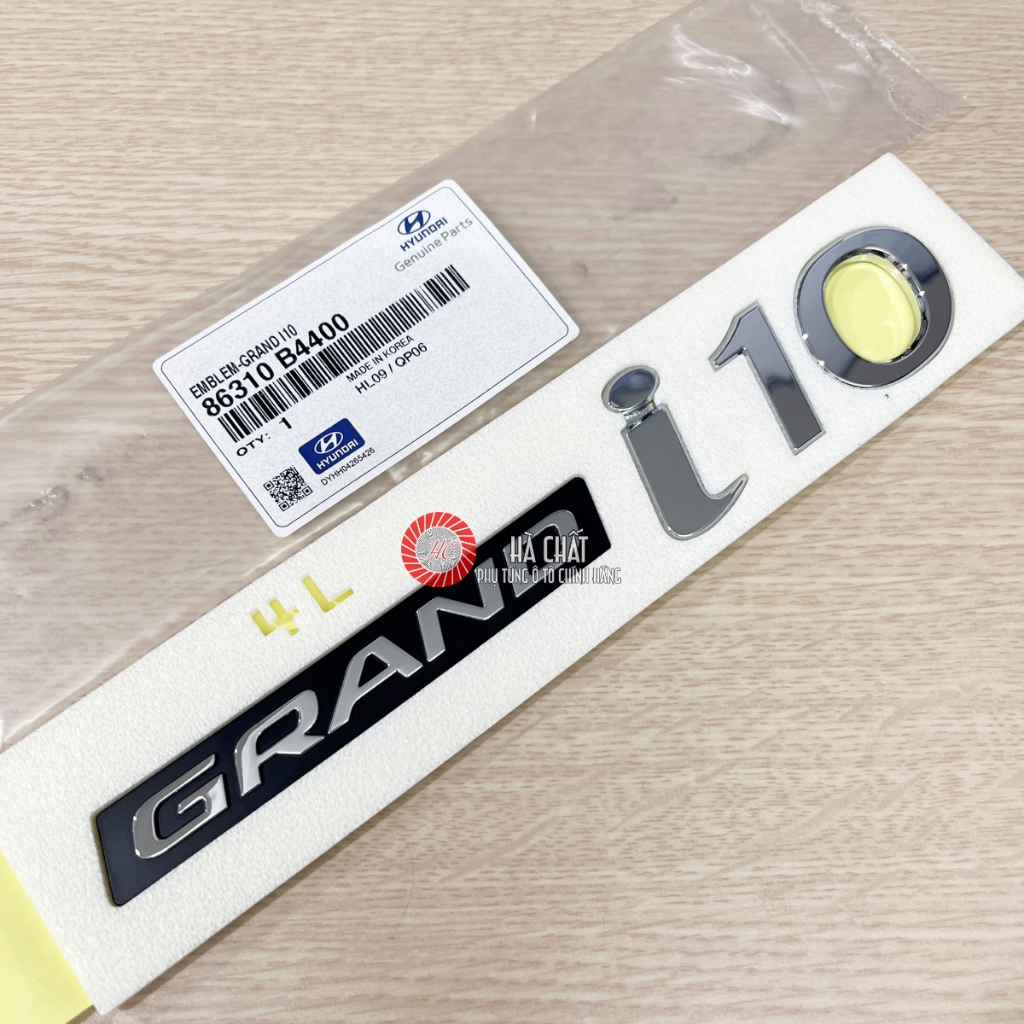 GRAND i10 โลโก้นูนสําหรับ Hyundai i10 2014-2020 ของแท้นําเข้า HYUNDAI MOBIIS Korea