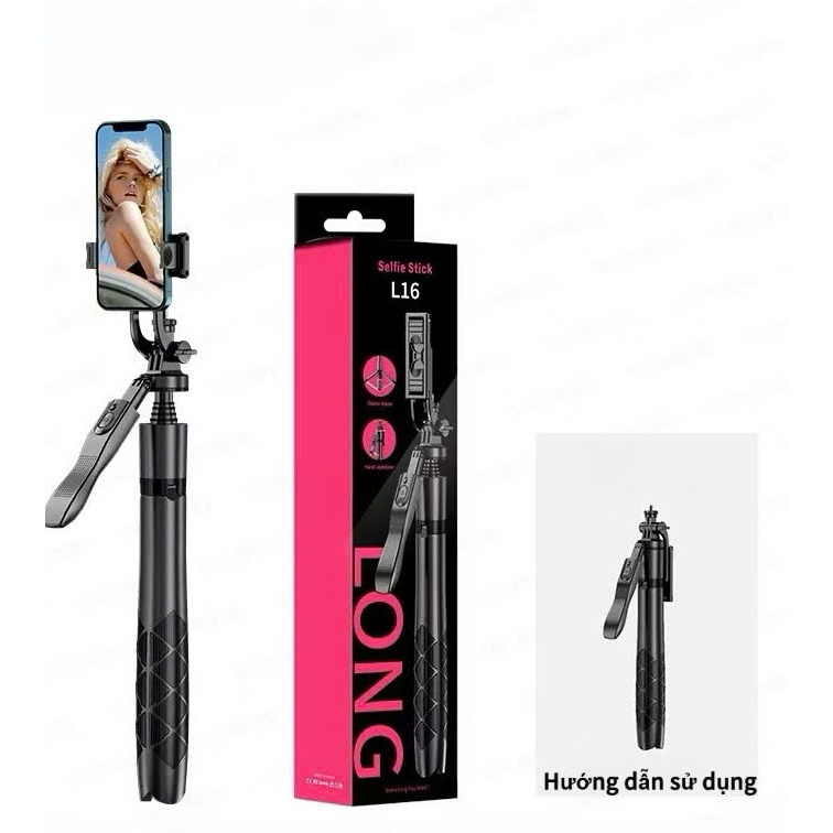ไม้เซลฟี่ ขาตั้งกล้อง L16 ยาว 1530mm รีโมทไร้สาย - giadungdaiphat86