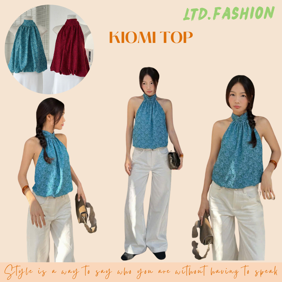 KYOMI TOP - เสื้อเชิ้ต LUXURY PUMPKIN COLLAR - LTD.FASHION