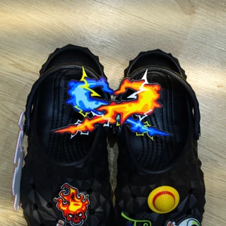 จิ๊บบิท Crocs Electric Spark Pattern, ตัวติดรองเท้า Crocs ของแท้, จิบ บิท รองเท้า, วัสดุสำหรับการพิมพ์ 3 มิติ