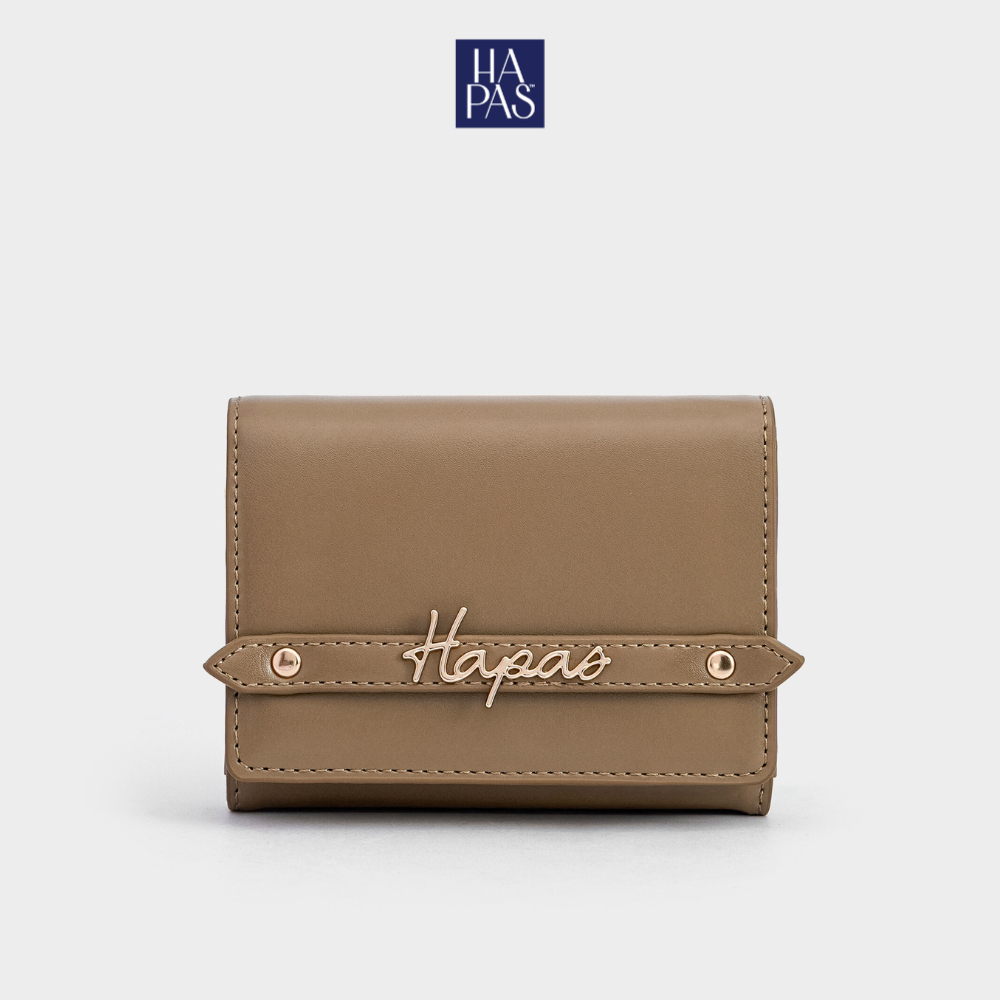 Elia HAPAS กระเป๋าสตางค์ใบสั้นมีโลโก้ Stylized มือถือสะดวก Sz 11