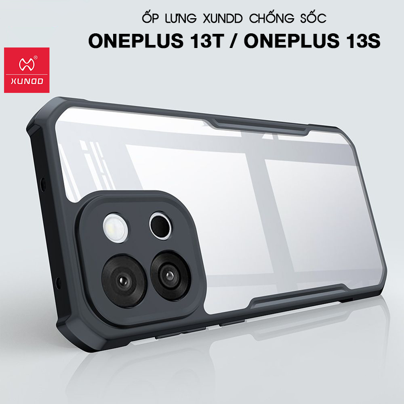 เคส XUNDD OnePlus 13T/ OnePlus 13S - กันกระแทก ด้านหลังใส ขอบ TPU