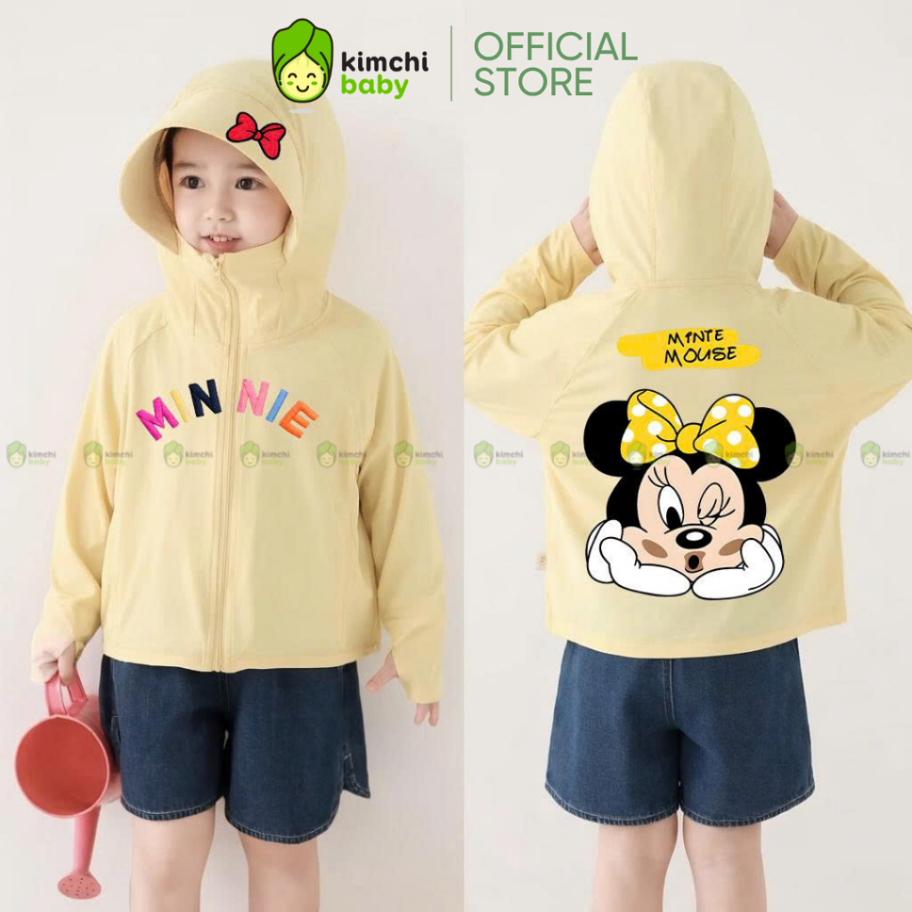 KIMCHIBABY เสื้อกันแดดสําหรับเด็กผู้หญิงผ้าไอซ์คูลคุณภาพสูงระบายอากาศระบายความร้อนป้องกันรังสียูวีลา