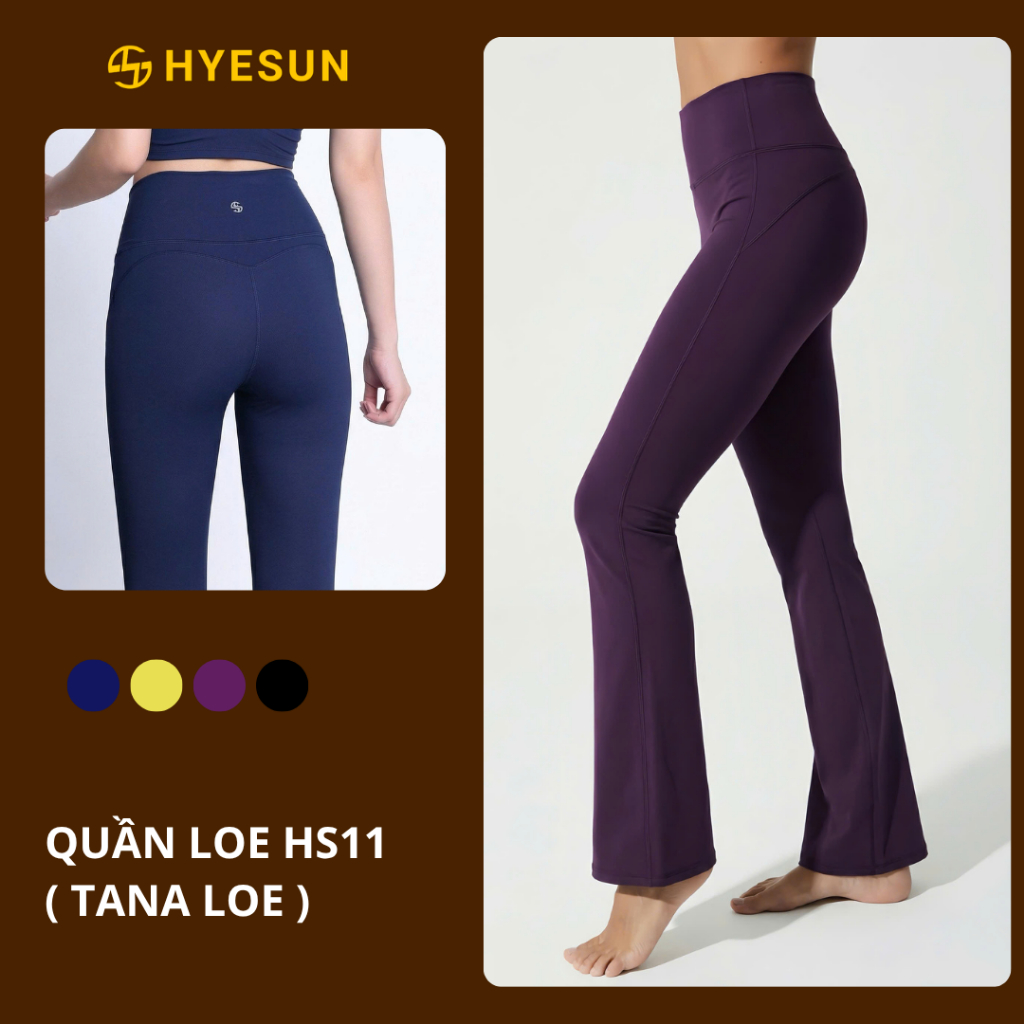 HYESUN Tana HS11 กางเกงโยคะผู้หญิงมีตะเข็บยก V3 2 ตัว