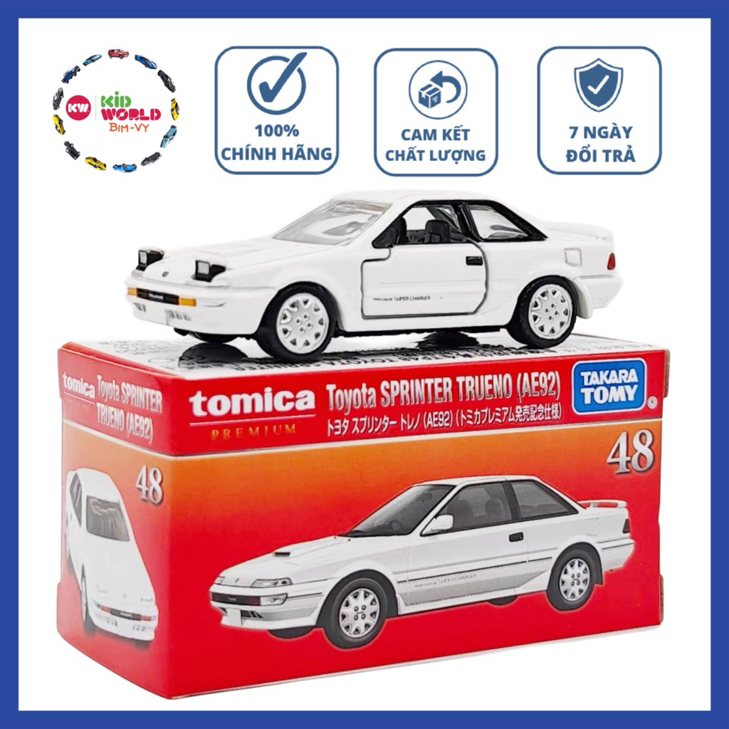 Tomica Box Premium Toyota Sprinter Trueno (AE92) รถโมเดล 1. เลขที่.48. เครื่องชั่ง 1:60.