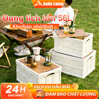 Bàn camping gấp gọn kết hợp hộp đựng đồ đa năng bằng nhựa, Khả năng chịu tải mạnh mẽ, Thùng trữ đồ