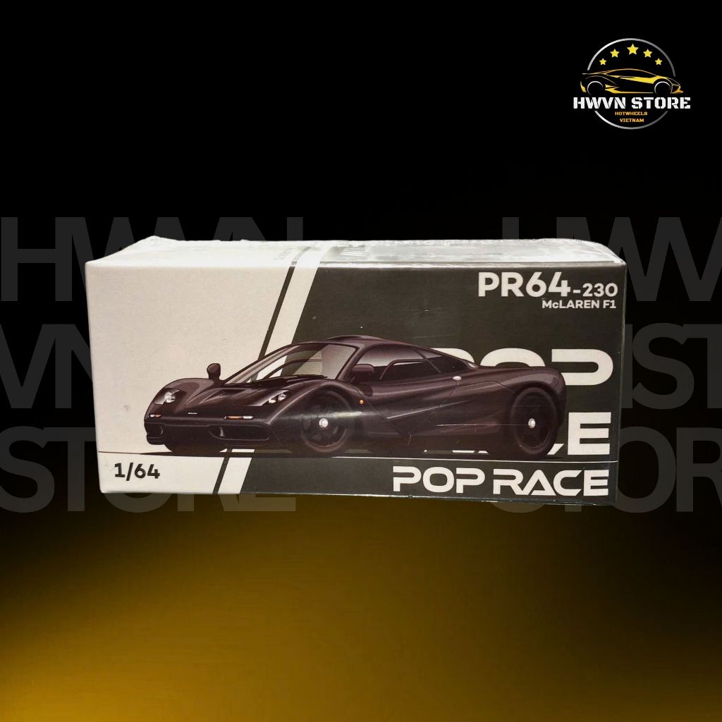 โมเดลรถ Poprace McLAREN F1 สีดํา (PR640230-กล่อง)