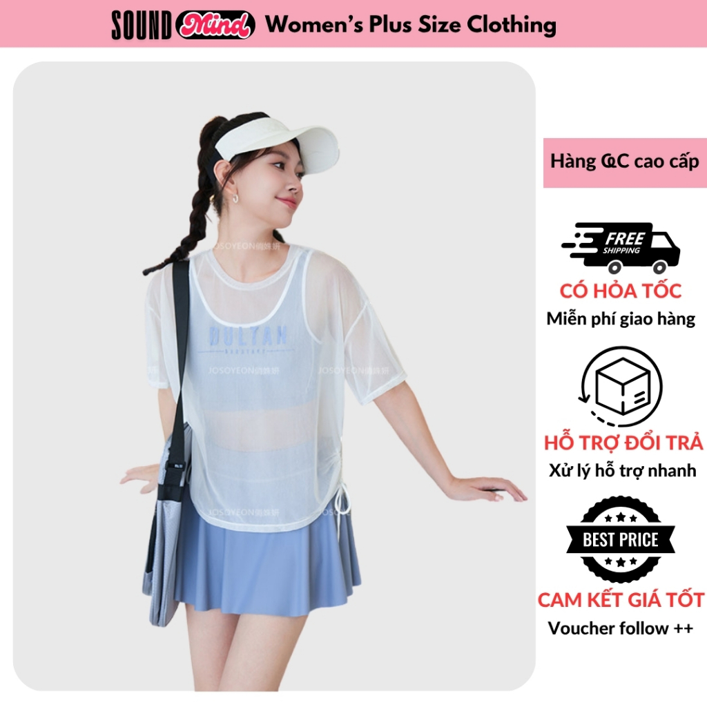 [NEW MODEL 2026] กระโปรงชุดว่ายน้ําสตรี 2 ชิ้น + เสื้อชีฟองคอนซีลเลอร์ บิกินี่บุนวม SM B3M96
