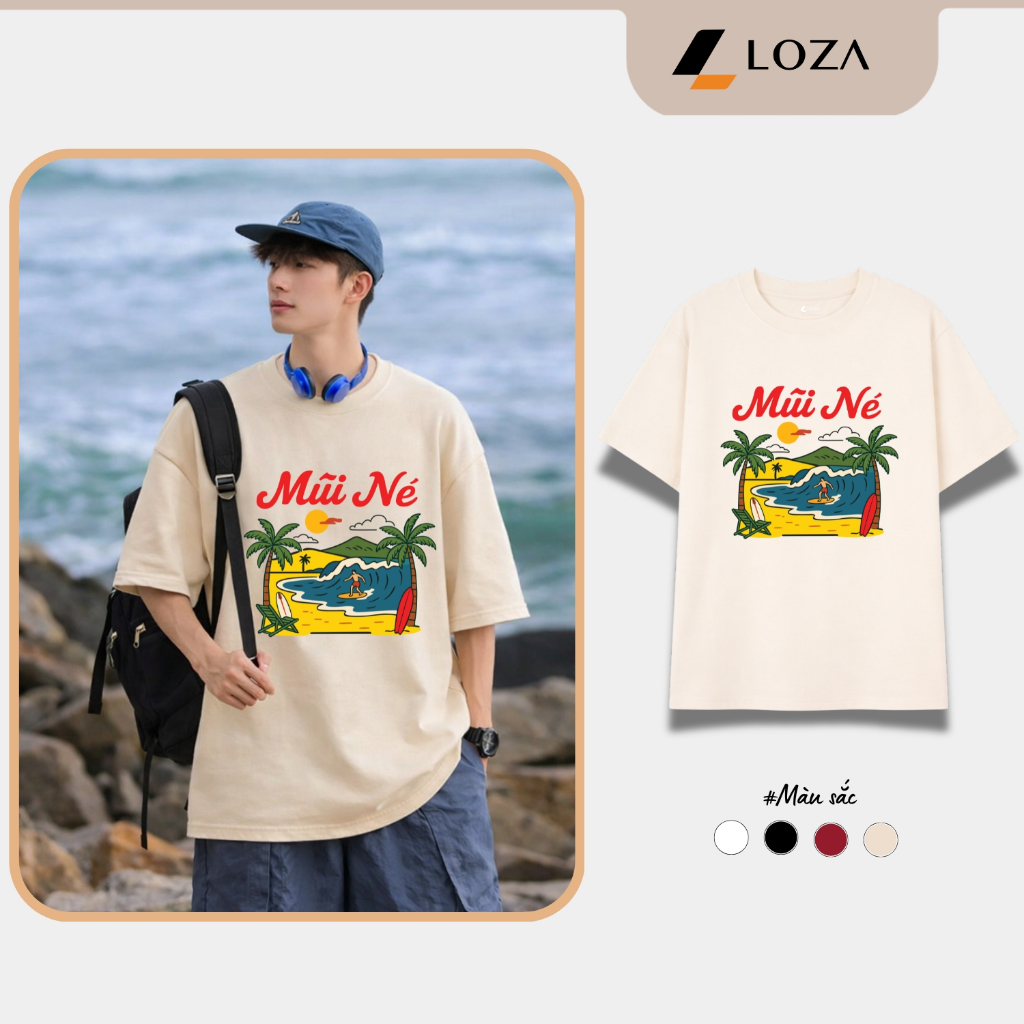 เสื้อยืด unisex พิมพ์ลาย Mui Ne ผ้าคอตตอน 100% LOZA Unisex Local Brand UX30- US8530