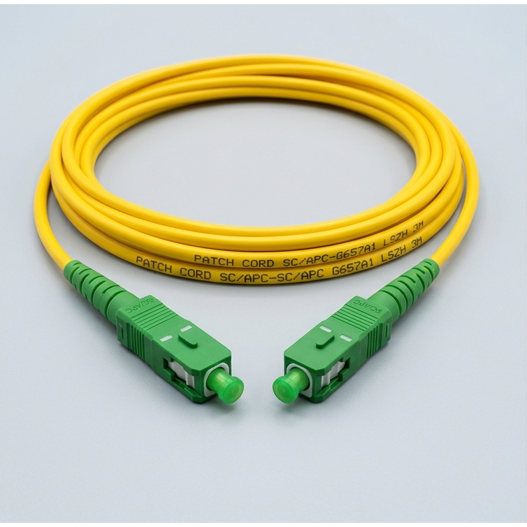 SC/APC Double Head Optical Patch Cord, Single Mode G657A1 - สายแพทช์ออปติคอลสีเหลือง 2m/3m/5m/10m/20