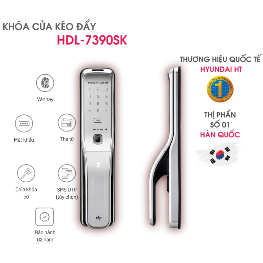 HDL-7390SK ล็อคประตูแบบกดสองพิน - ล็อคอัจฉริยะ - ประตูไม้ - Apartment - Apartment
