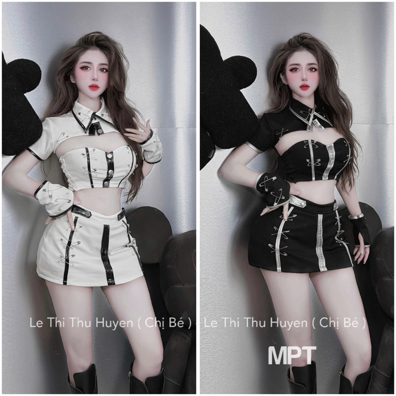 MPT เสื้อชั้นในคอปกเชิ้ต เซตพร้อมกระโปรงสั้น