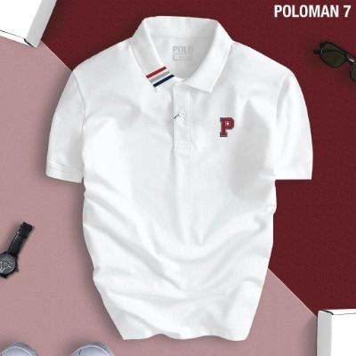 เสื้อยืด SPACE Polo คอเปิดล่าง BASIC CVC หนังจระเข้ยืดหรูหราหรูหรา