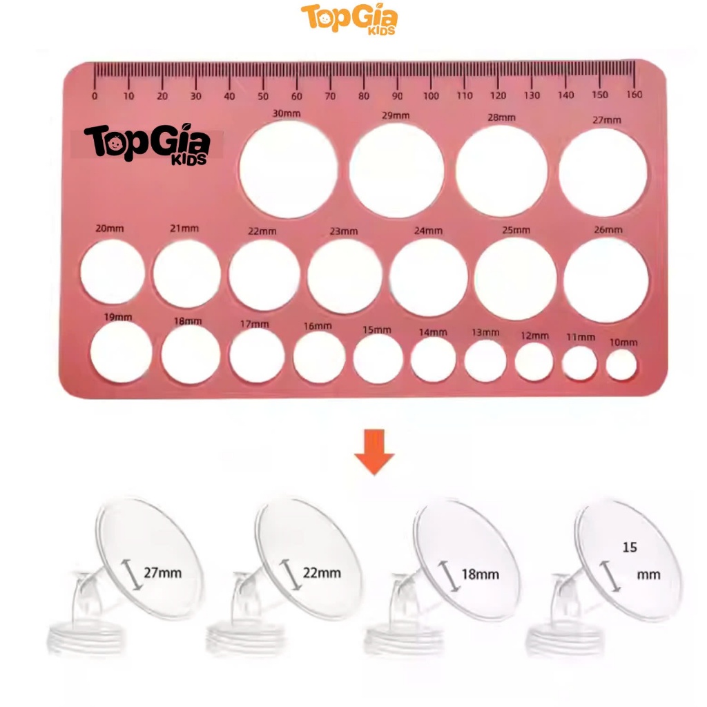 Topgiakids ไม้บรรทัดขนาด Ti 10–30 มม., เครื่องมือวัด Ti ที่แม่นยํา, เครื่องมือการเลือกเครื่องปั๊มนม 