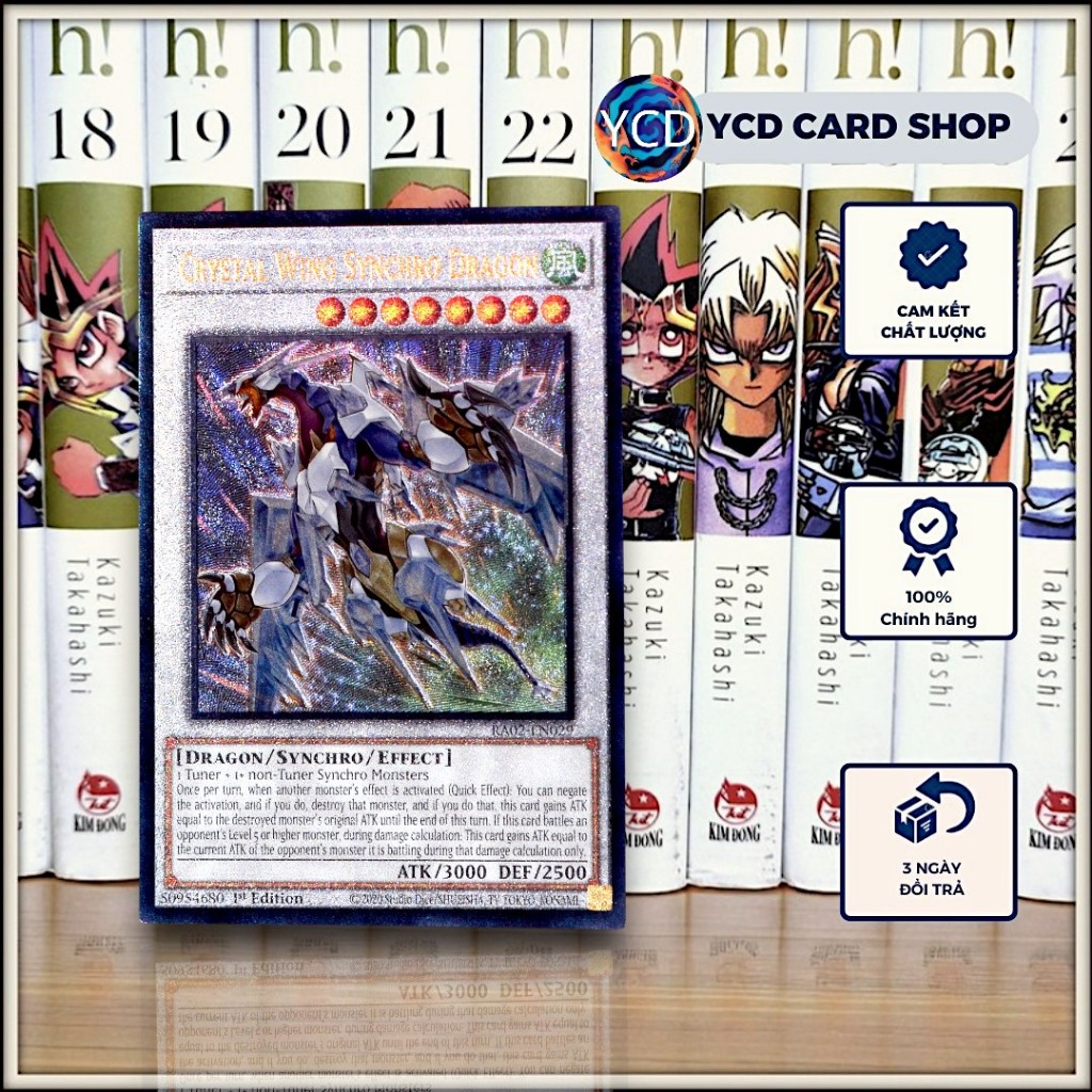 [YCDcardgame] การ์ด Yugioh ของแท้ Crystal Wing Synchro Dragon - Prismatic Ultimate Rare [Synchro]