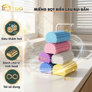 Mút bọt biển làm sạch bụi bẩn TDG miếng bọt biển thấm hút mạnh rửa chén bát vệ sinh nội thất xe hơi nhà cửa HH368