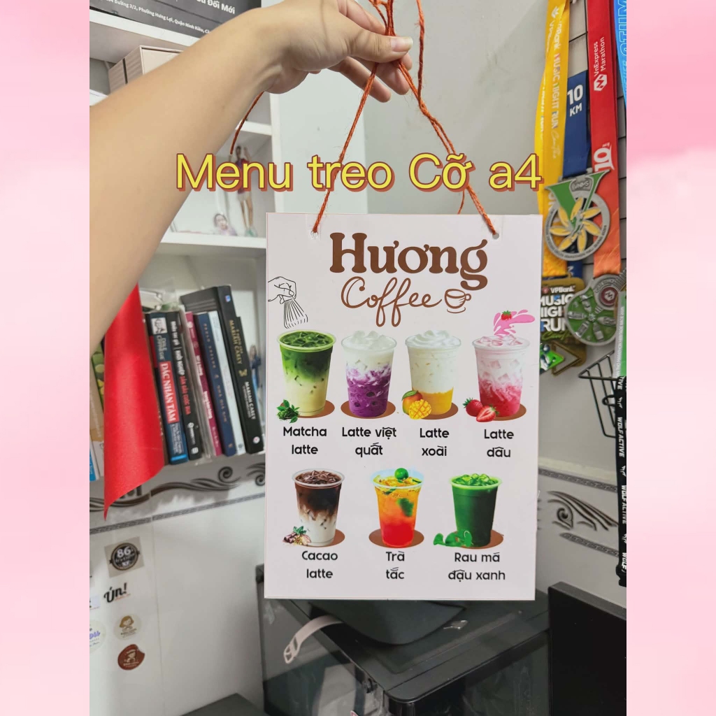 [MESSAGE SHOP BEFORE] Menu Formex 5mm เชือกแขวน พิมพ์ลาย 2 ด้าน ออกแบบมาบน Demand Size A5 A4 A3 A2