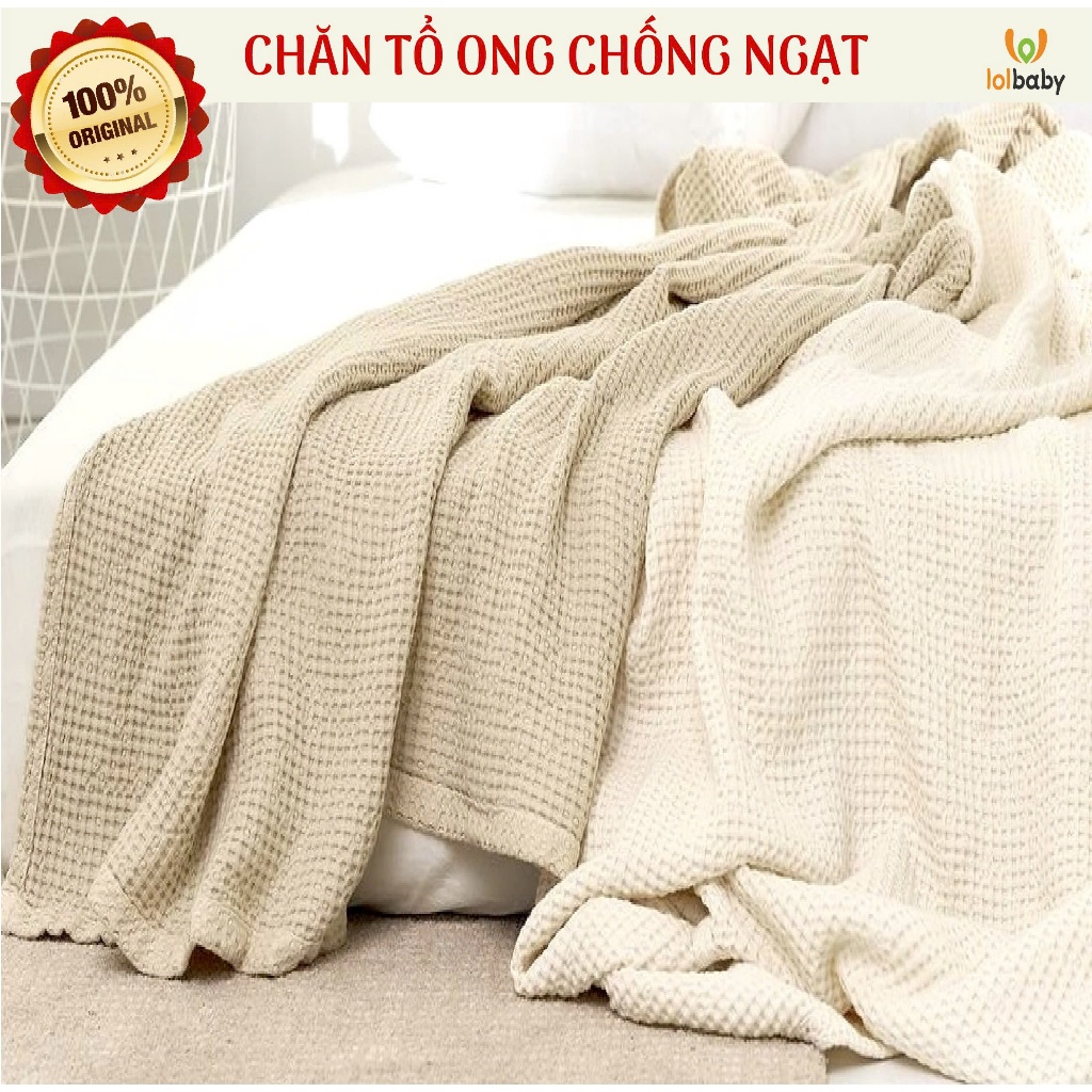 WAFFLE BLANKET LOLBABY KOREA รังผึ้งป้องกันเสมหะ BLANKET