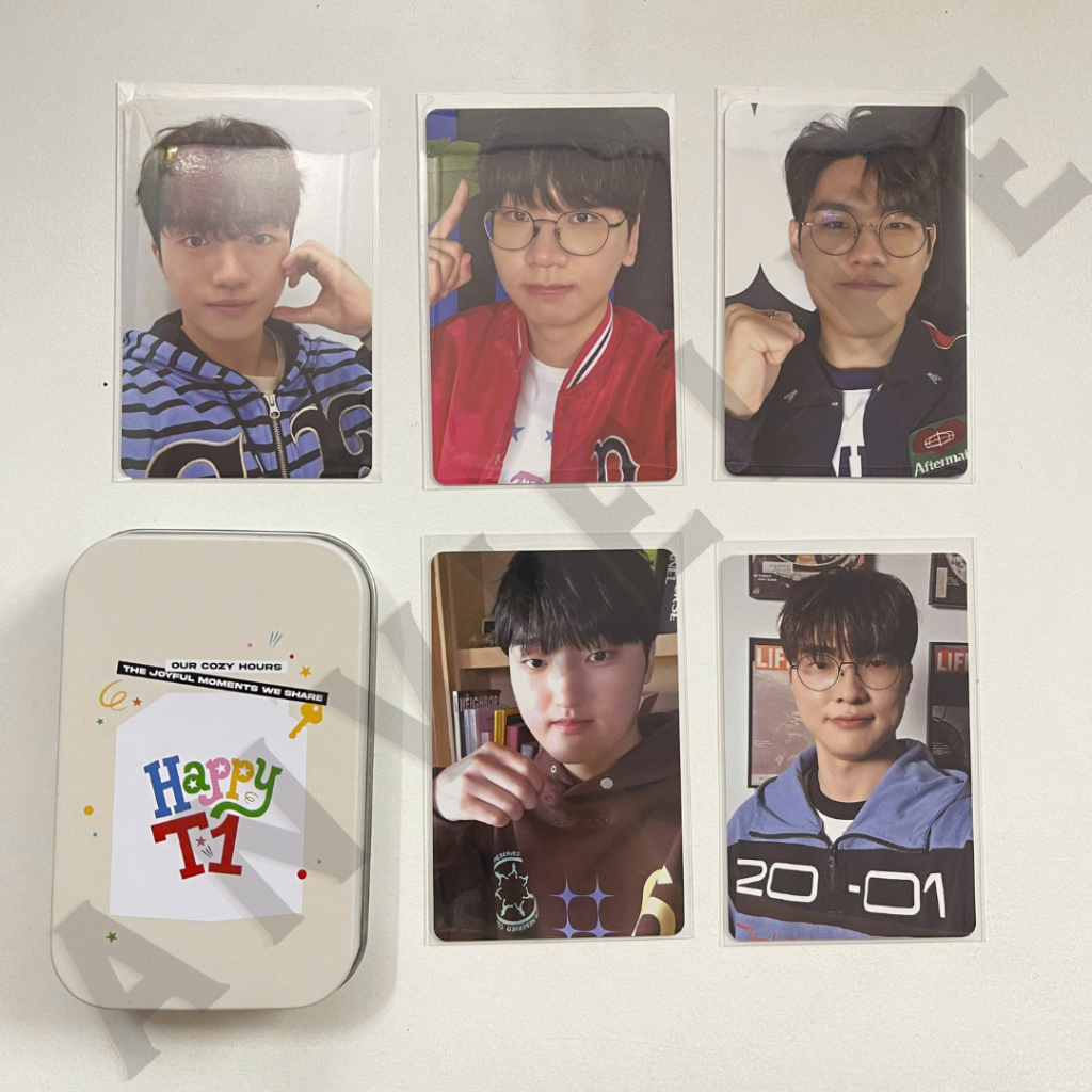 T1 Happy photocard Faker Oner Dran Peyz Keria PTC tincase 2026