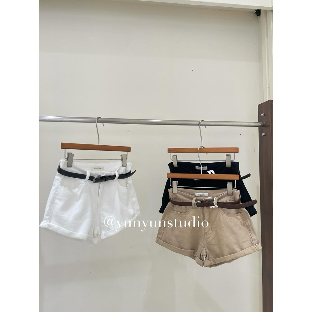 กางเกงขาสั้น Chinstudio JUNE พร้อมเข็มขัด QCL1