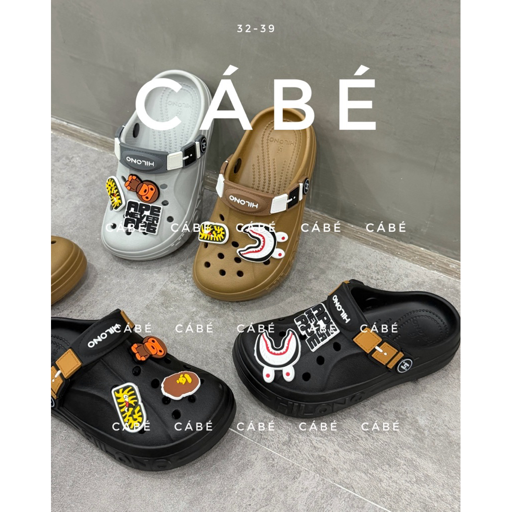 CBS0002: รองเท้า Ape น้ําหนักเบาพิเศษระดับไฮเอนด์สําหรับเด็กทารกสามสี สีน้ําตาล - สีดํา - สีเทา