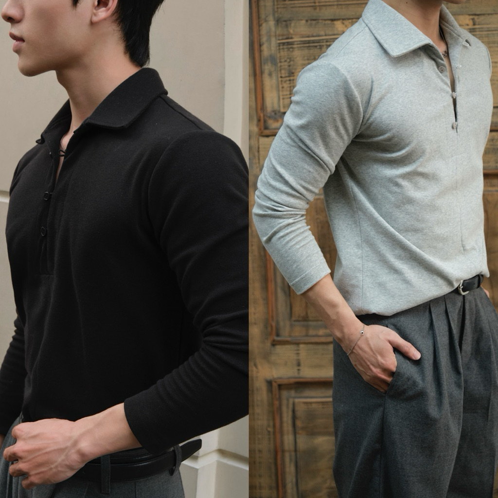 เสื้อโปโล Henley - VALRIC
