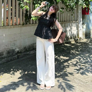 (OLDSCHOOL PHOTO) LILI TOP A1611 เสื้อกล้ามฤดูร้อนลายสก๊อตลายดอกไม้ TOP