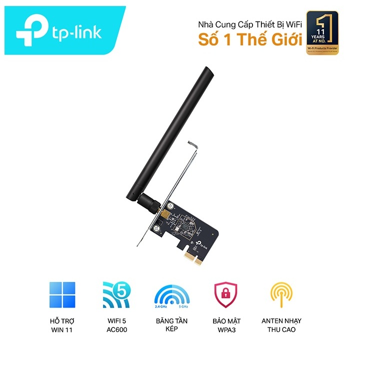 การ์ดเครือข่ายไร้สาย TP-Link Archer T2E PCI Express