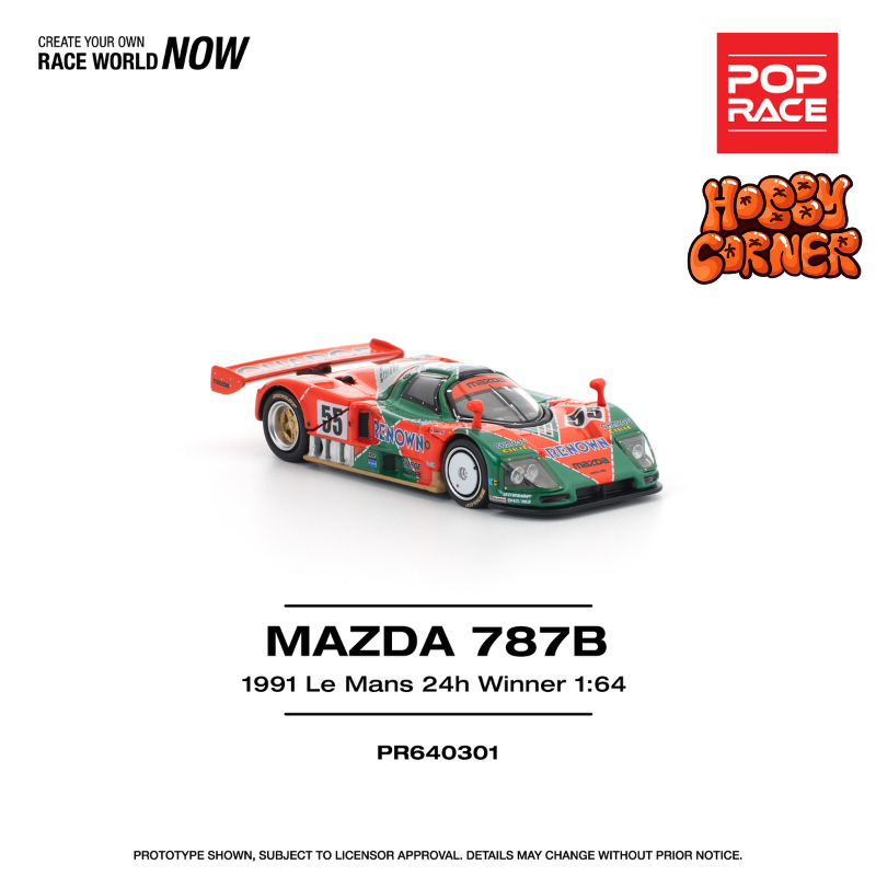 POPRACE 1:64 PR640301 – Mazda 787B 1991 Le Mans 24h Winner – ตํานานแห่งชัยชนะในประวัติศาสตร์
