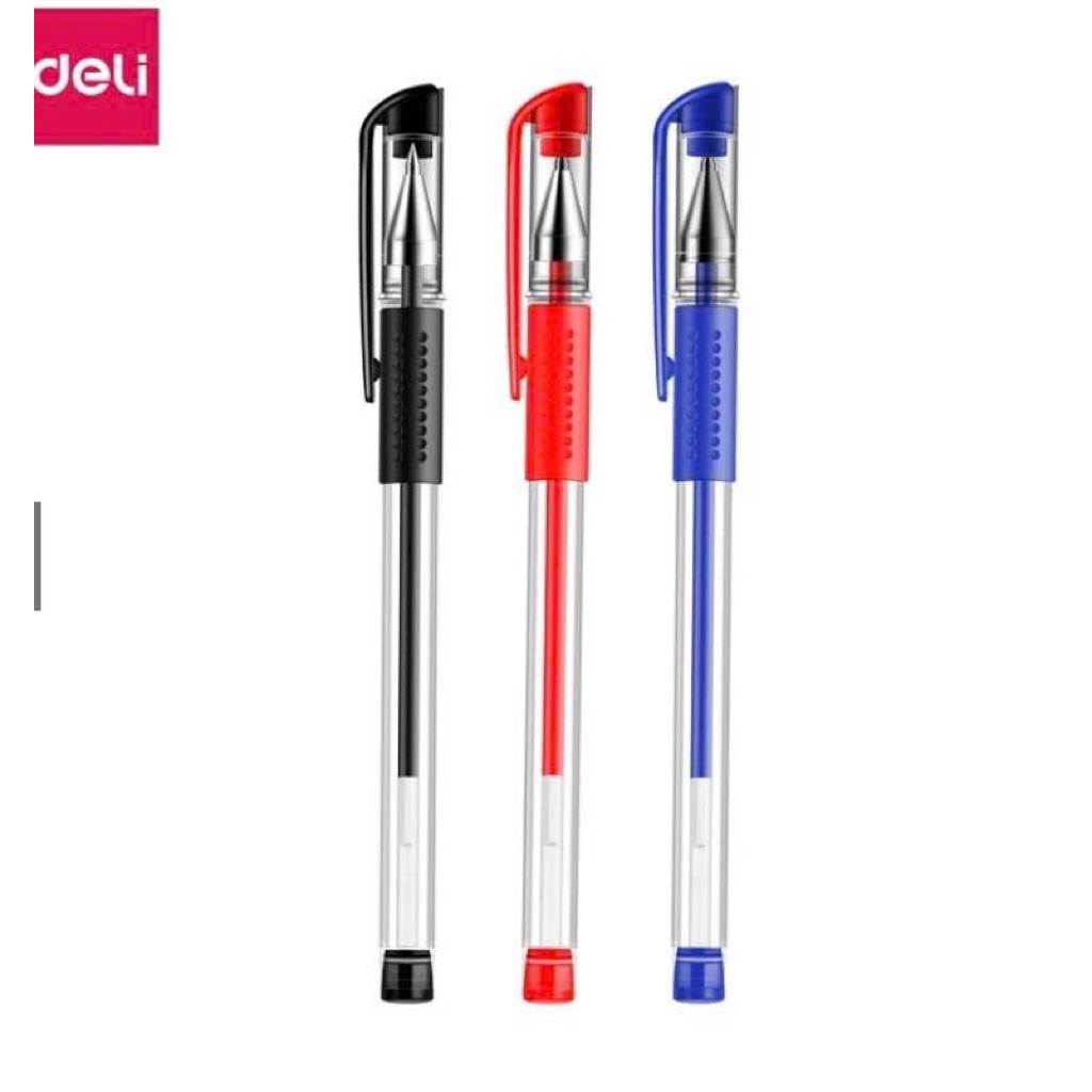 ปากกาเจลคอมโบ 3- 12 พร้อมไส้สีน้ําเงิน/ดํา/แดง 0.5 มม. - Deli E6600S ( 6600S )