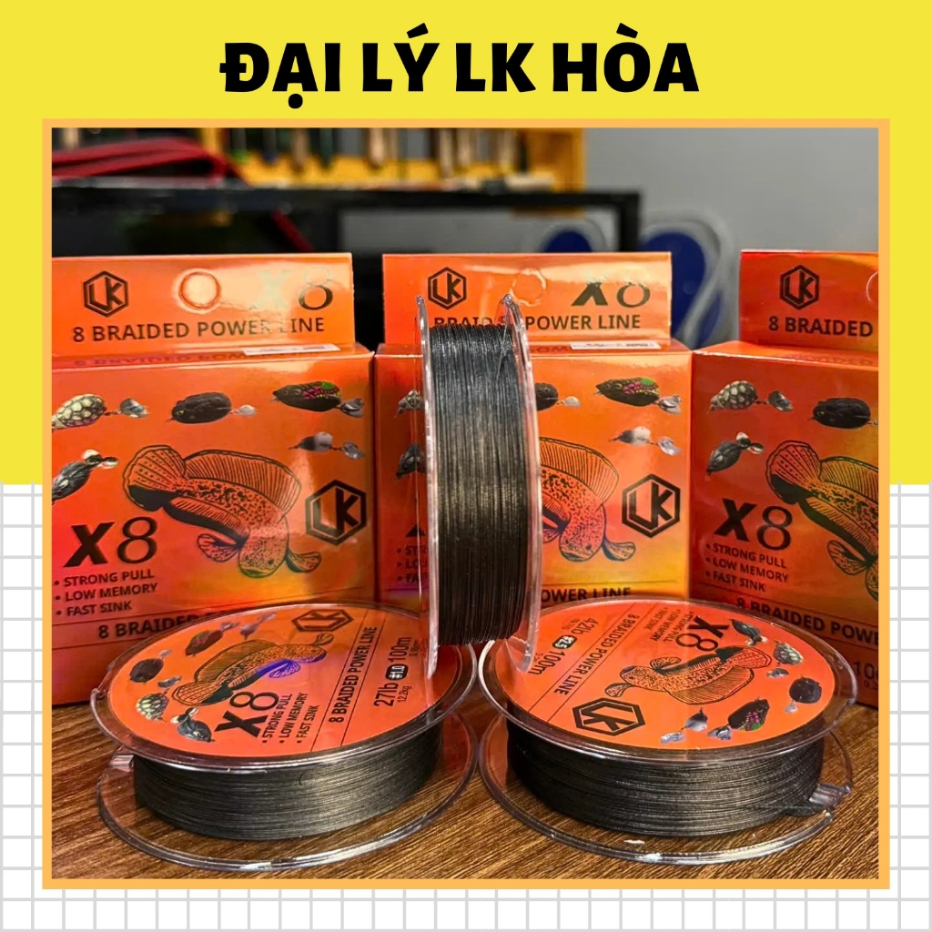 LK X8 ร่มสีดํา ยาว 100M ร่ม LK X8 เฉพาะในการตกปลาล่อรุ่นใหม่