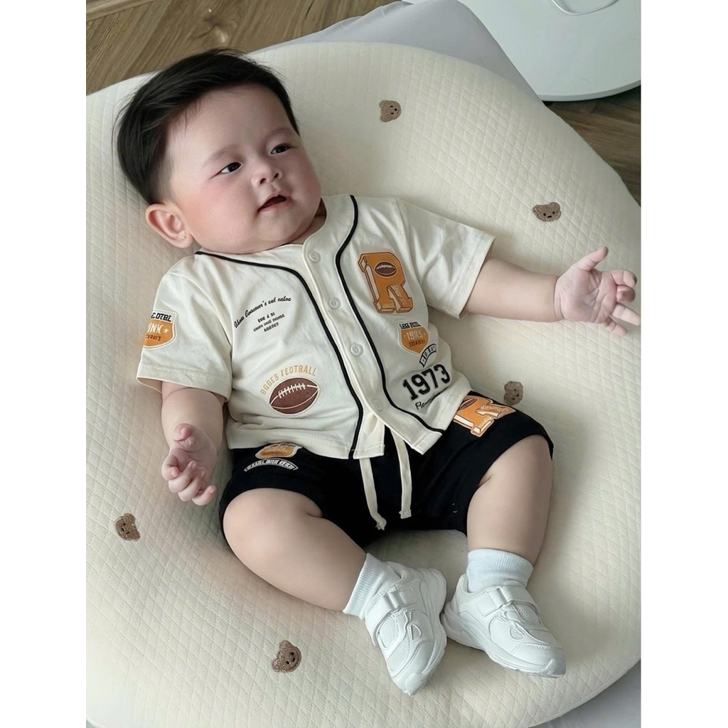 SOFT AND COOL COTTON V-NECKLACE SET FOR BOYS 8-24kg(B93)