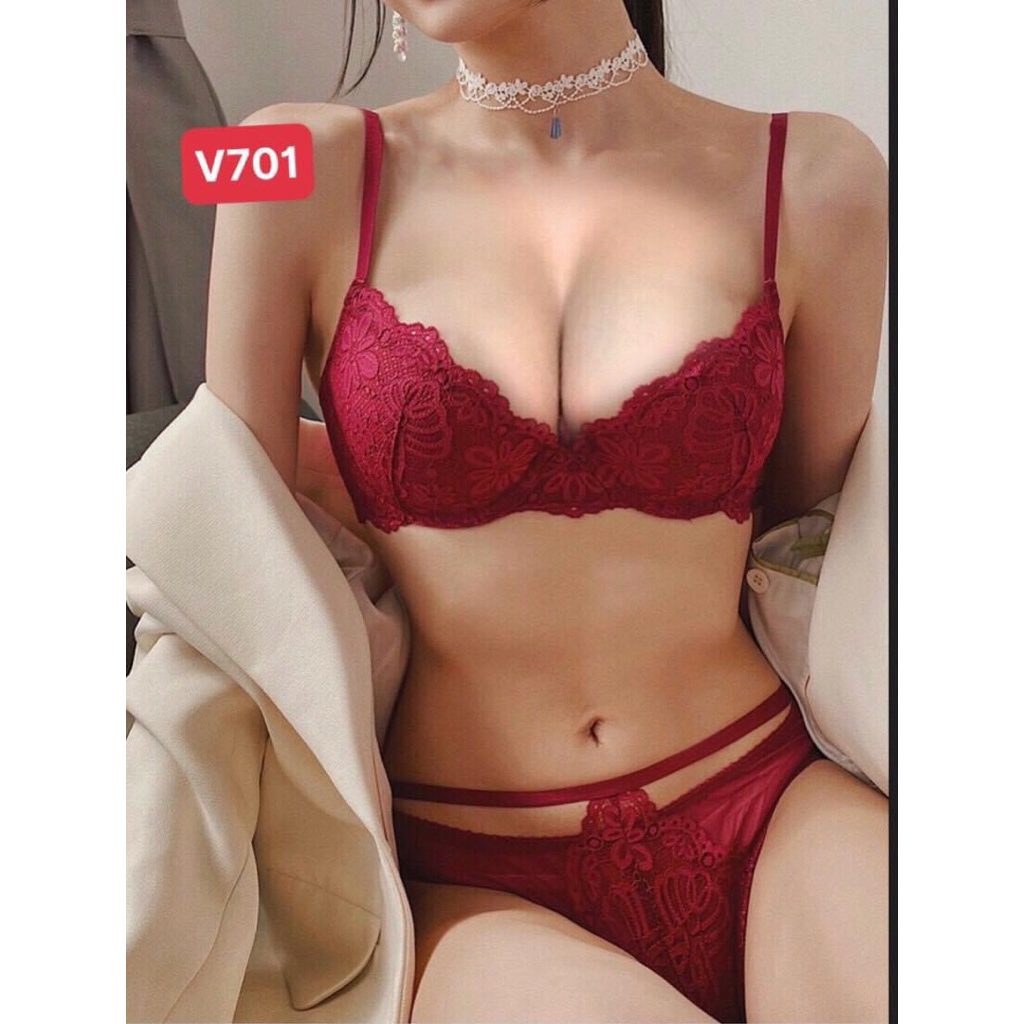 V701 - ชุดลูกไม้เนื้อนุ่มระดับพรีเมียม