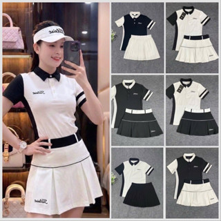 ชุดกีฬากอล์ฟ เทนนิส ผู้หญิง น่ารัก แบดมินตัน เสื้อคอปก และ ก…