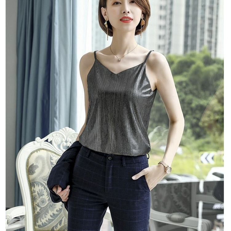 Titishop AOL107 เสื้อกั๊กเสื้อเชิ้ต