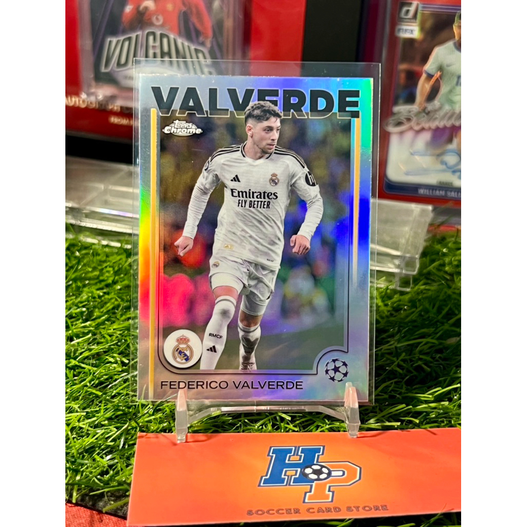 Federico Valverde Refractor Topps Chrome UCL 2024/25 การ์ดฟุตบอล