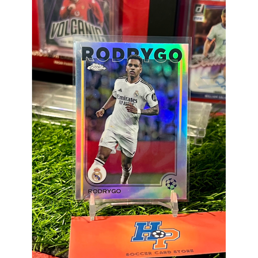 Rodrygo Refractor Topps Chrome UCL 2024/25 การ์ดฟุตบอล