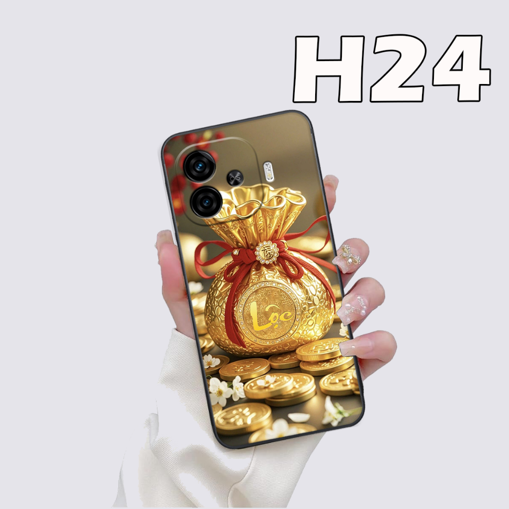เคสพลาสติกสําหรับ VIVO iQ Z9 5G/ iQ Z9 TURBO 5G พิมพ์ลายดอกบัว พ่อแม่ และโชคลาภ