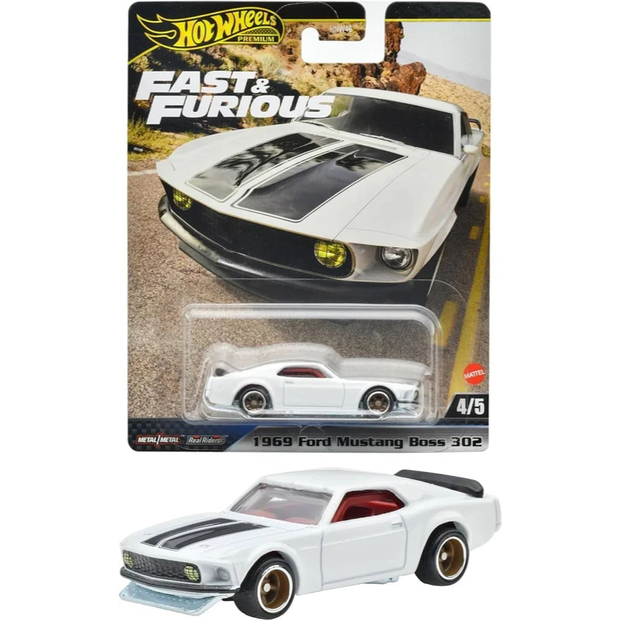 LeHuong Diecast - Hot Wheels Premium Fast Model Car & Furious 1969 Ford Mustang Boss 302