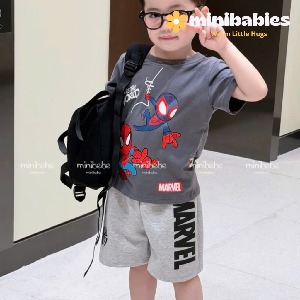 Marvel Spider-Man Cotton Clothes Set for Summer - Minibabies