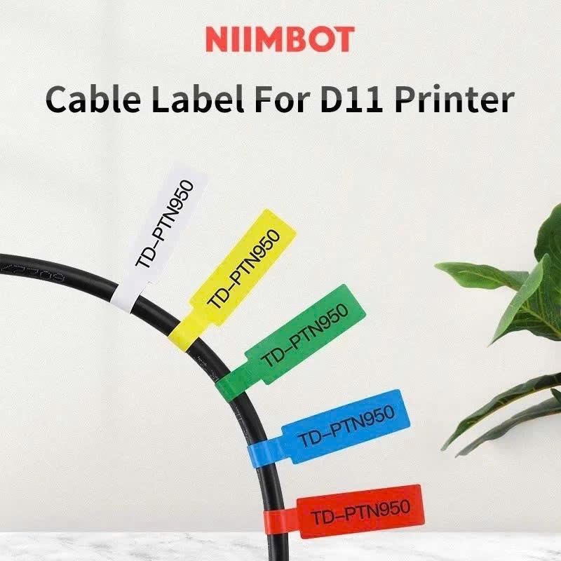 ป้ายพิมพ์สายเคเบิลสําหรับเครื่องพิมพ์ Niimbot D110/D11/D101