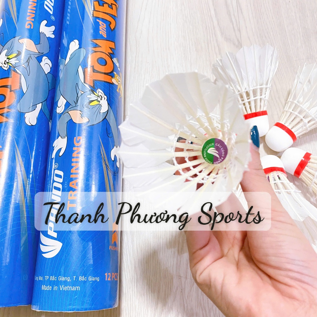 Pando Tom Jerry Tom Blue Tom Red Badminton Tube 12 ลูกแบดมินตันสําหรับฝึกซ้อม