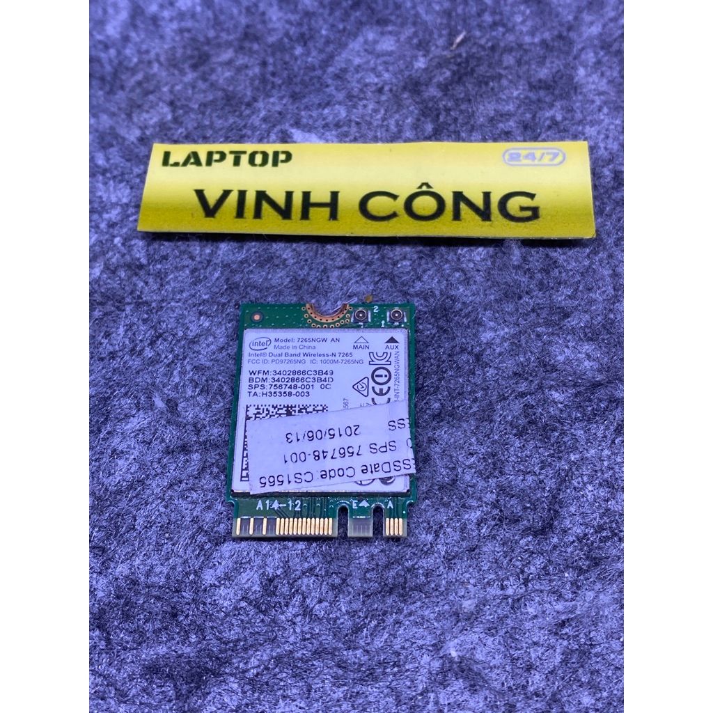 การ์ด Wifi 7265NGW สําหรับแล็ปท็อป Hp 840 g4 สินค้าถอดประกอบ