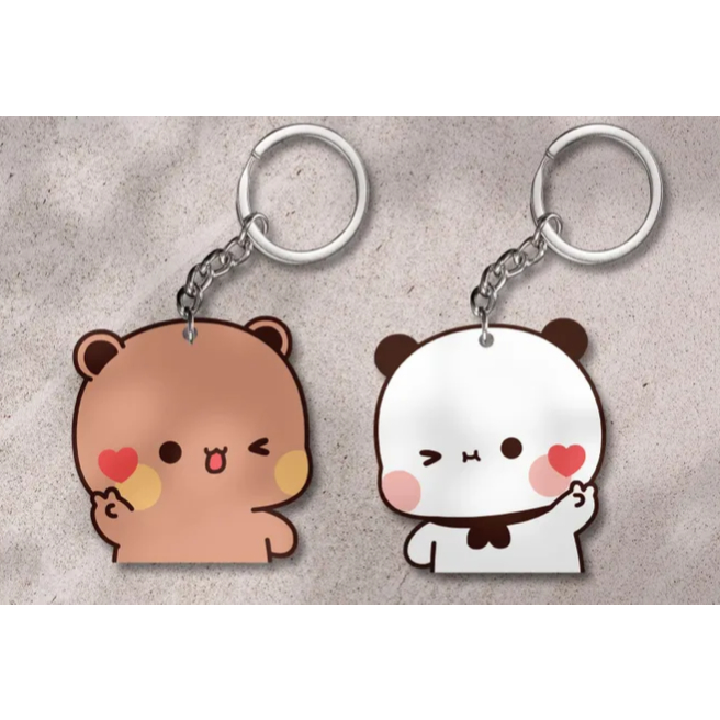 Winking with Love – พวงกุญแจอะคริลิคสไตล์ Bubu & Dudu