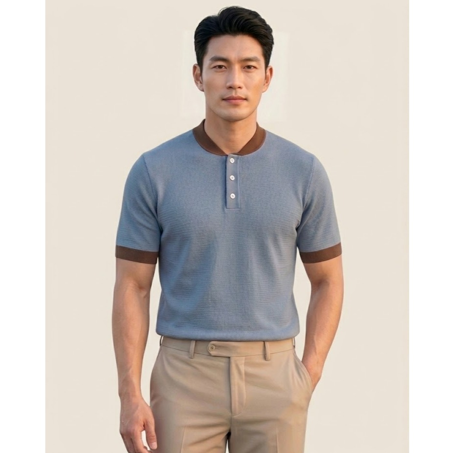 JANISTA เสื้อโปโลผู้ชาย ผ้าคอตตอนจระเข้ CSC ชาย เรียบหรู หรูหรา - ALPHA MAN