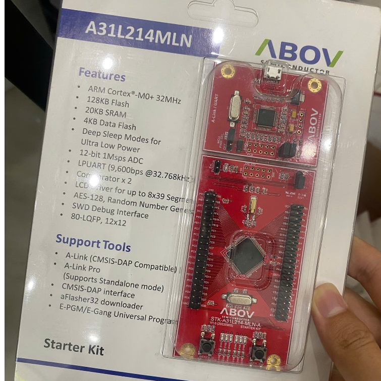 ชุดเริ่มต้น ABOV A96 / A31 Development Board – Microcontroller Learning Kit 8051 & ARM Cortex M0+, พ
