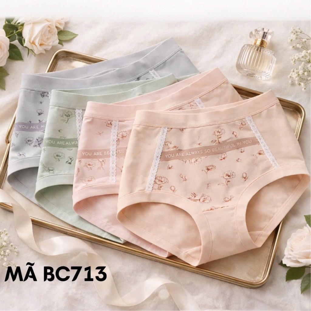 COTTON WOMENS UNDERWEAR 365H BC713 SOFT - BREATHABLE - ANTIBACTERIAL FREE SIZE UNDER 65KG