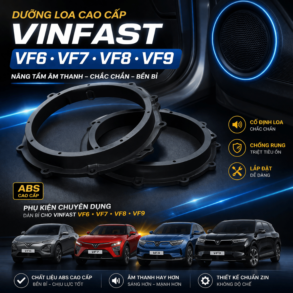 Vinfast VF6,VF7,VF8,VF9 และ LUX A.LUX SA Car Speaker - Zinc Jack - Zinc Screw Pin - ปลอดภัยและสุนทรี
