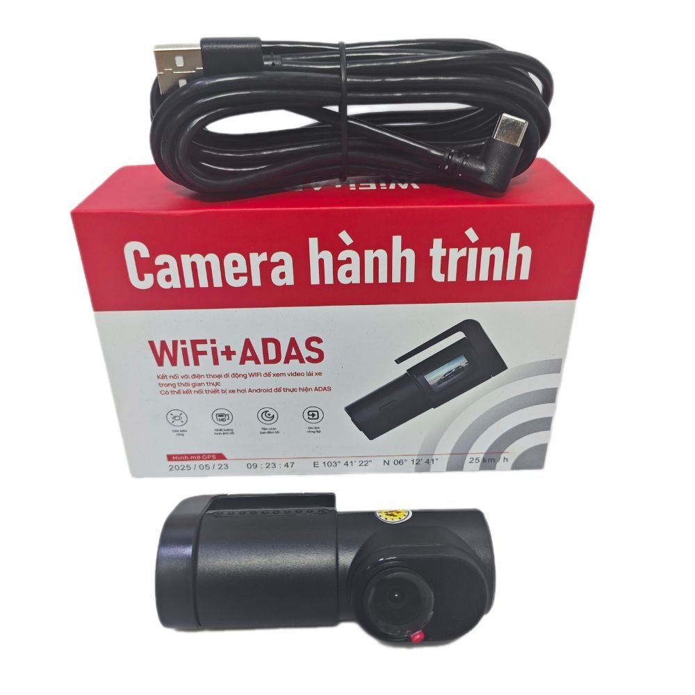 Q9 Dash Camera ADAS คําเตือนการขับขี่ที่ปลอดภัย - Wifi แบบบูรณาการ, G-Sensor Collision Video Lock, ส